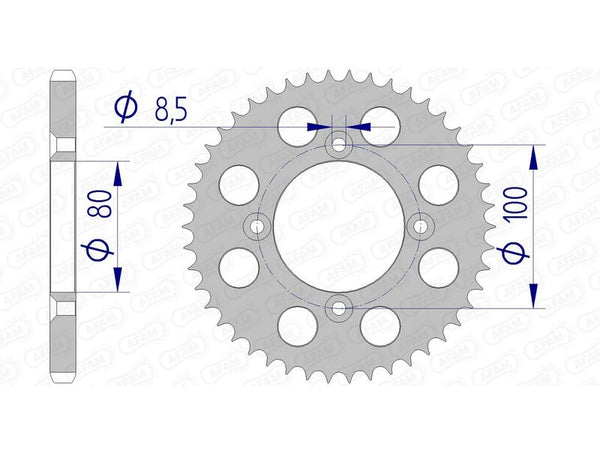 AFAM aluminum Ultra-Light rear Sprock 11110-428 11110-50