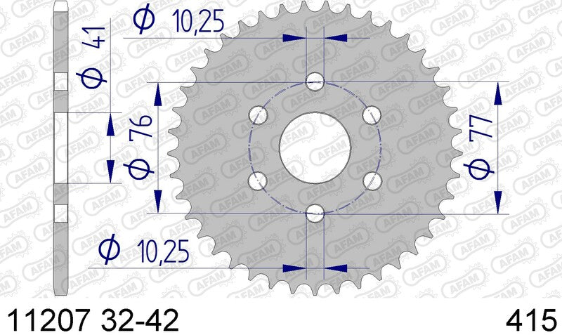 Afam alumīnija ultra -light aizmugures piedziņa 11207 - 415