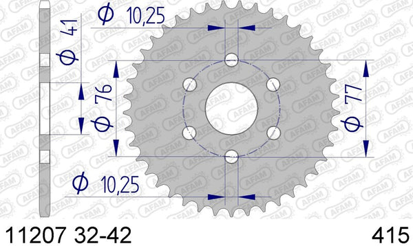 AFAM ALUMINUM ULTRA-LIGHT REAR SPROPET 11207-415 11207-38