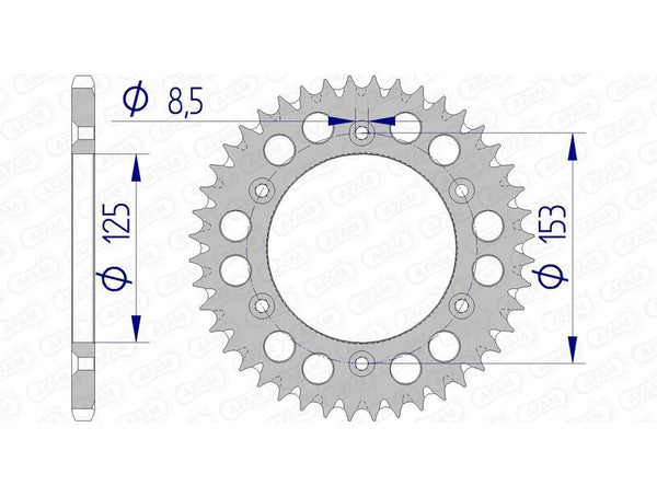 AFAM ALUMINUM ULTRA -LIGHT REAR SPROPET 11212 - 520 11212+46