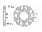 Afam alumīnija ultra -Light aizmugurējais Spropet 11605 - 530