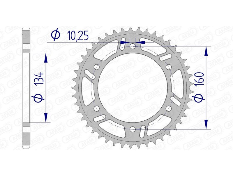 Afam alumīnija ultra -Light aizmugurējais Spropet 11618 - 520