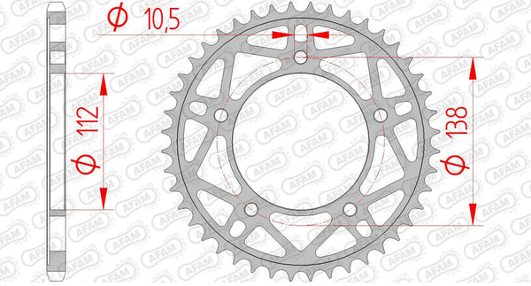 AFAM STEEL STANDARD REAR SPROPET 12817 - 520 12817RLK -41