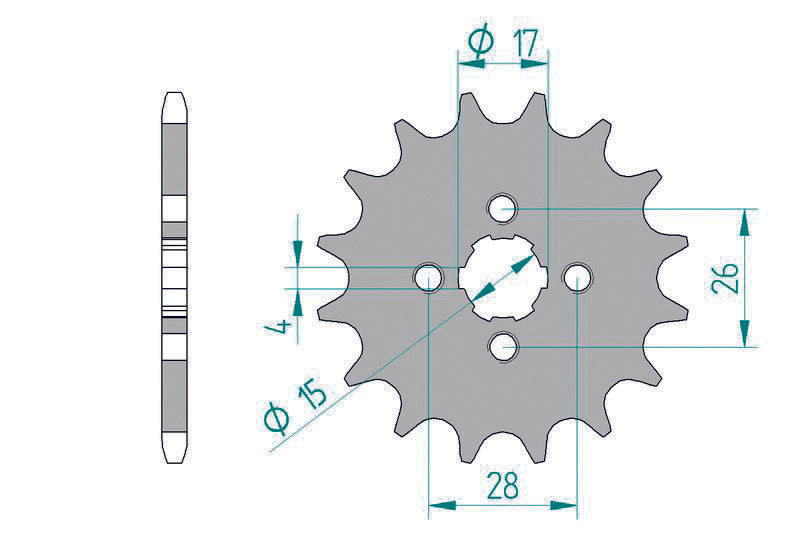 Afam Steel Standard prednji SPROCK 20104 - 420