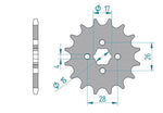 Afam Steel Standard prednji SPROCK 20104 - 420