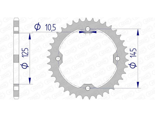 AFAM aluminum rear spoken 13407 - 520 13407-39
