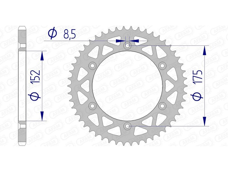 AFAM aluminijski stražnji pogon 13508 - 520