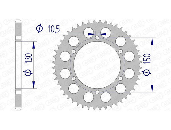AFAM aluminum rear spoken 13604 - 520 13604-47