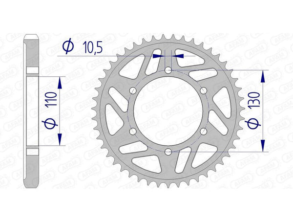 AFAM aluminum rear spoken 13813 - 530 13813-46