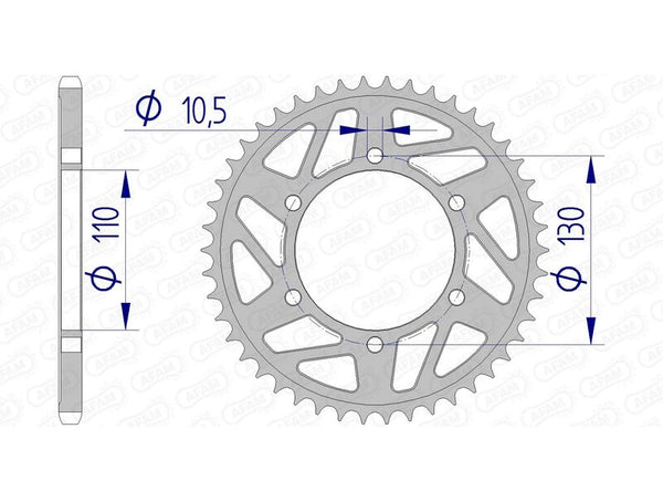 AFAM aluminum rear sprocket 13814 - 520 13814-42