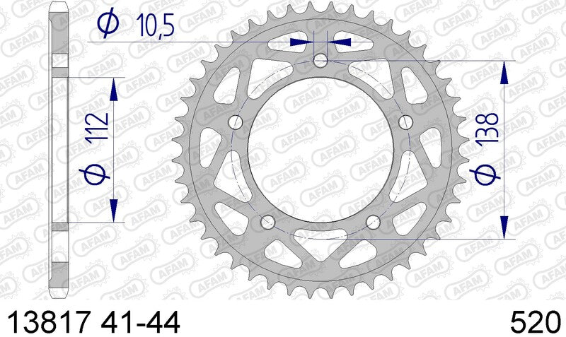 AFAM aluminijski stražnji otvor 13817 - 520