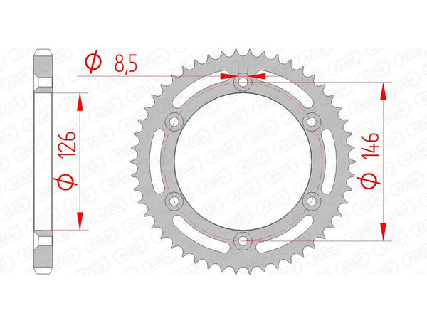 AFAM STEEL STANDARD REAR SPROPET 14207 - 428 14207-50