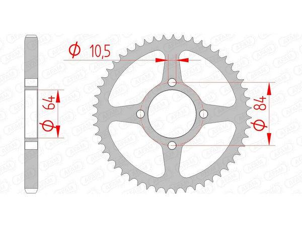 AFAM STEEL STANDARD REAR SPROPET 14215 - 428 14215-49