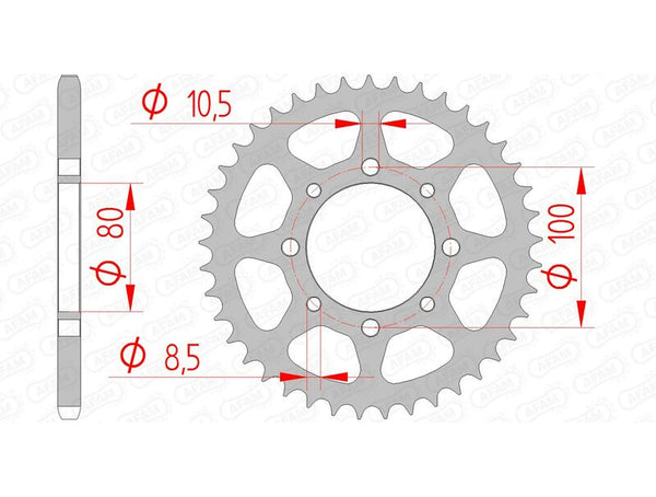 AFAM STEEL STANDARD REAR SPROPET 14312 - 520 14312-41