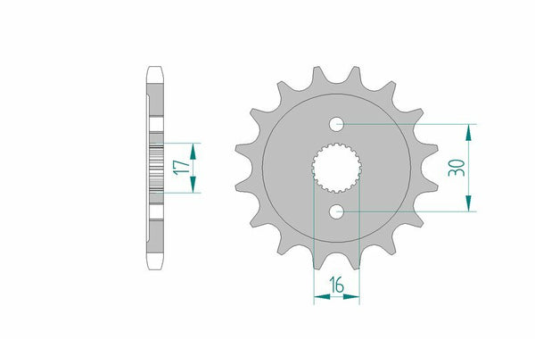 „AFAM Steel Standard Front Sprock 20108“ - 428 20108-15