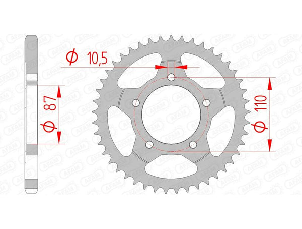 AFAM STEEL STANDARD REAR SPROPET 14404 - 525 14404-46
