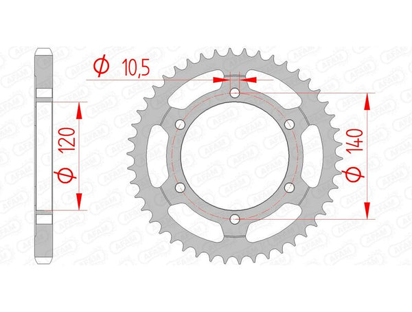 AFAM STEEL STANDARDNI STRANI SPROPET 14507 - 525 14507-46