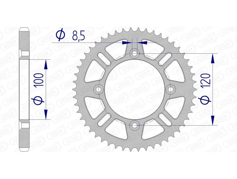 AFAM aluminum rear spoken 15104 - 428