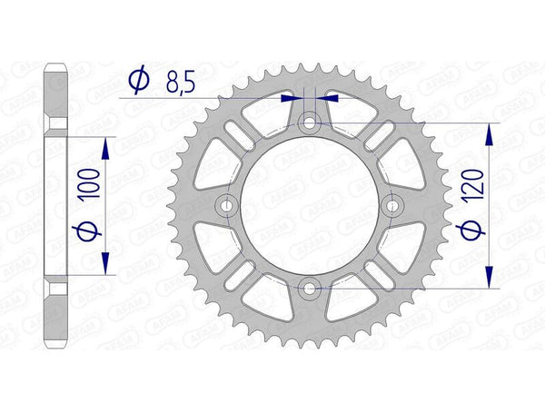 AFAM aluminum rear Sprock 15104 - 428 15104N -52
