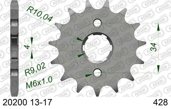 „AFAM Steel Standard Front Sprock 20200“ - 428 20200-13