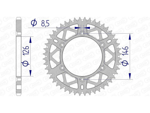AFAM Aluminum Ultra-Light Self-Cleaning Reary Sprock 15203-520 15203+51