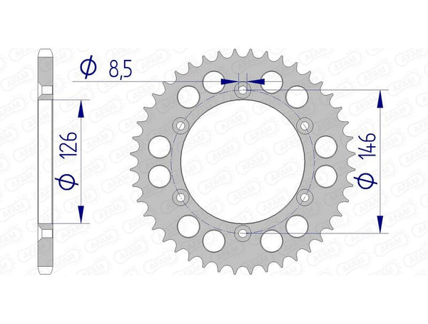 AFAM aluminum rear spoken 15203 - 520 15203N -44