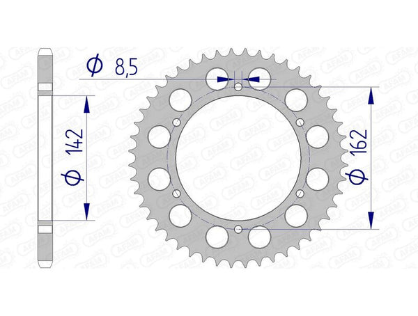AFAM aluminum rear spoken 15305 - 520 15305-48