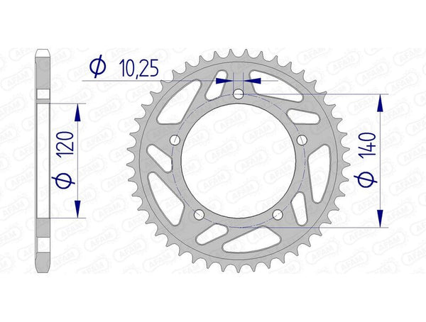 AFAM aluminum rear spoken 15605 - 520 15605-41