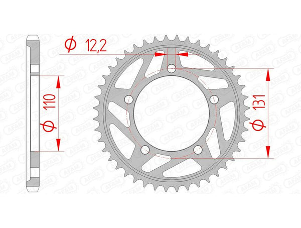 AFAM STEEL STANDARD REAR SPROPET 164800 - 525 164800-43