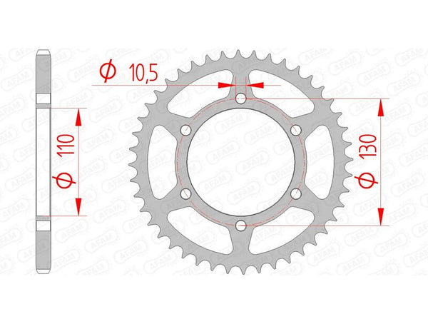 AFAM STEEL STANDARD REAR SPROPET 16500 - 520 16500-43