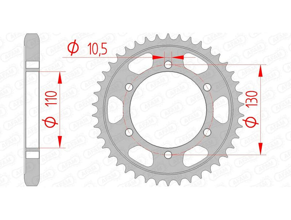 AFAM STEEL STANDARD REAR SPROPET 16502 - 530 16502-39