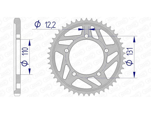 AFAM aluminum rear spoken 165800 - 525 165800-47