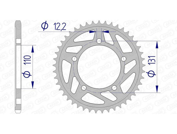 AFAM aluminum rear spoken 165801 - 520 165801-42