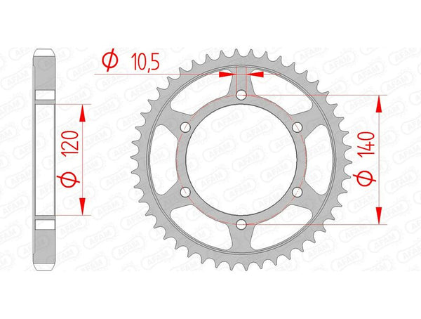 AFAM STEEL STANDARDNI STRANI SPROPET 16603 - 530 16603-48