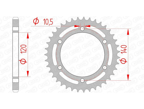 AFAM STEEL STANDARDNI STRANI SPROPET 16605 - 525 16605-39