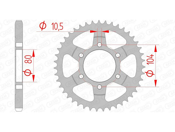 AFAM STEEL STANDARDNI STRANI SPROK 16610 - 525 16610-39