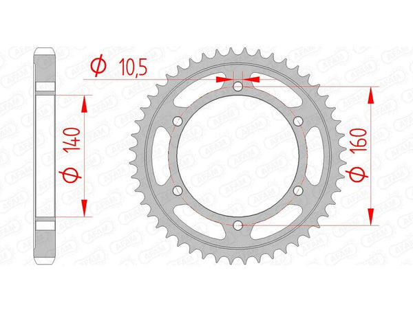 AFAM STEEL STANDARDNI STRANI SPROPET 16701530 16701-45
