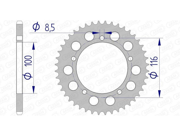 AFAM ALUMINUM REAR SPROPET 17100420 17100N-44