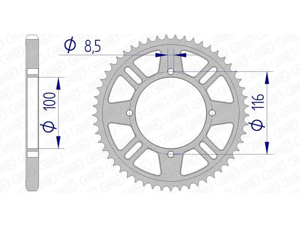 AFAM aluminum rear spoken 17105428 17105-51