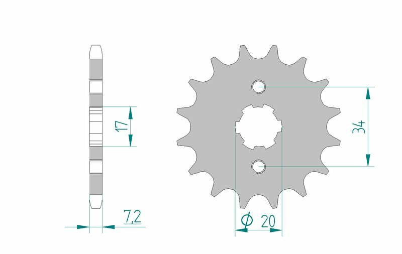 „AFAM Steel Standard Front Sprock 20209“ - 428