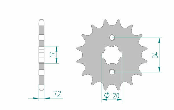 AFAM Steel Standard Front Sprock 20209 - 428 20209-18