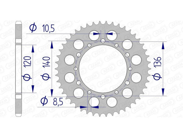AFAM aluminum rear spoken 17404520 17404-42