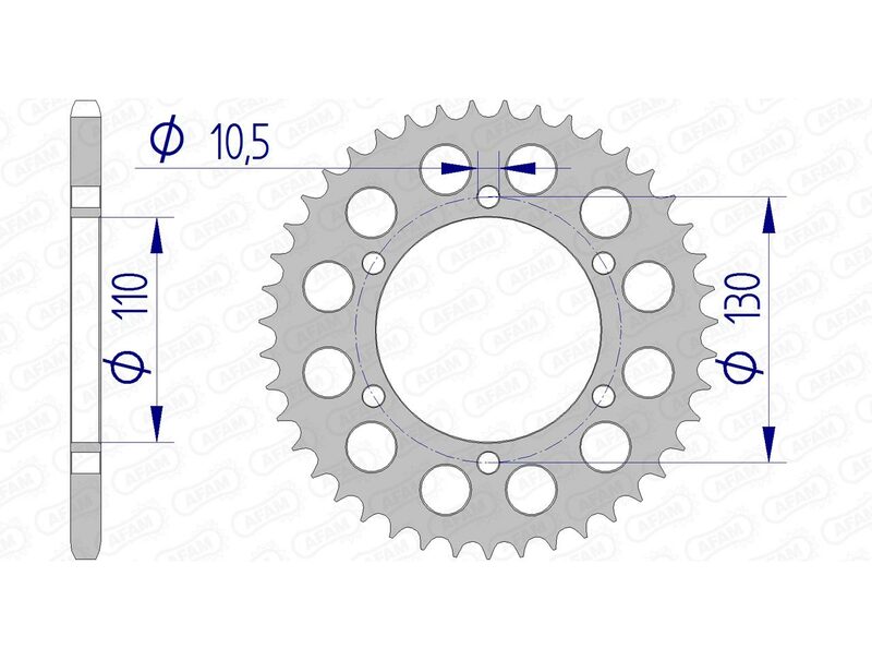 AFAM aluminum rear sprocket 17500520