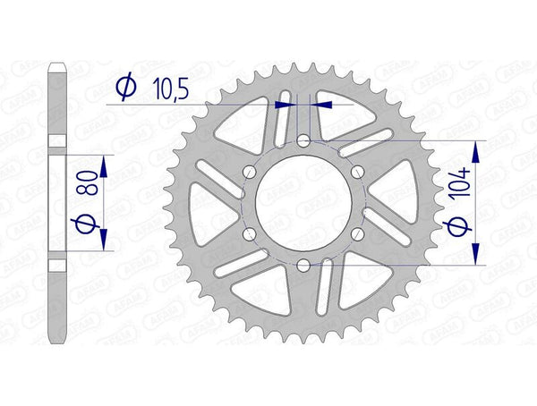 AFAM aluminum rear spoken 17606520 17606-43