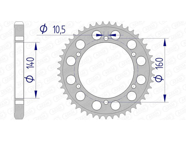 Afam aluminum rear spoken 17701530 17701-48