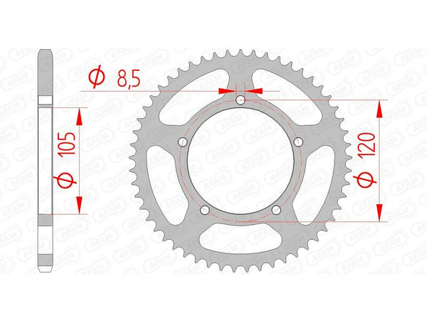 AFAM STEEL STANDARDNI STRANI SPROPET 35103 - 420 35103-53