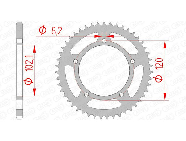 AFAM STEEL STANDARDNI STRANI SPROPET 35104 - 420 35104-47