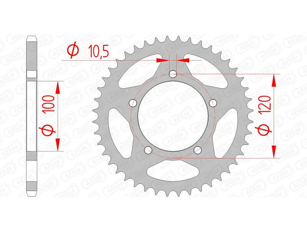 AFAM STEEL STANDARDNI STRANI SPROPET 35801 - 520 35801-40