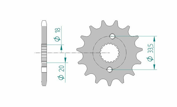 AFAM Steel Standard Front Sprock 20211 - 420 20211-15