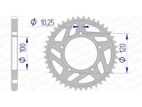 AFAM aluminum rear Sprock 36802 - 525 36802-41